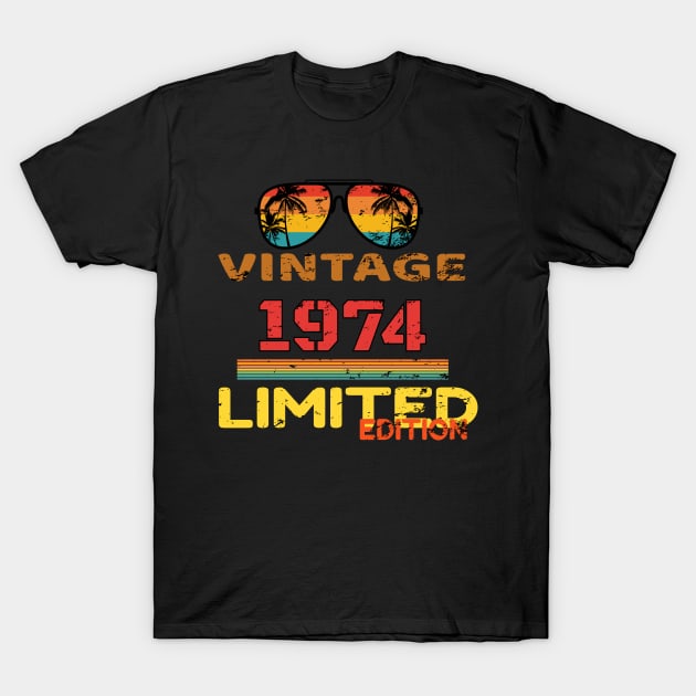 Retro Vintage 1974 limited Edition T-Shirt by Montony